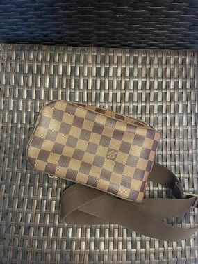 Louis Vuitton Brown Checkered Men's Crossbody Belt Bag